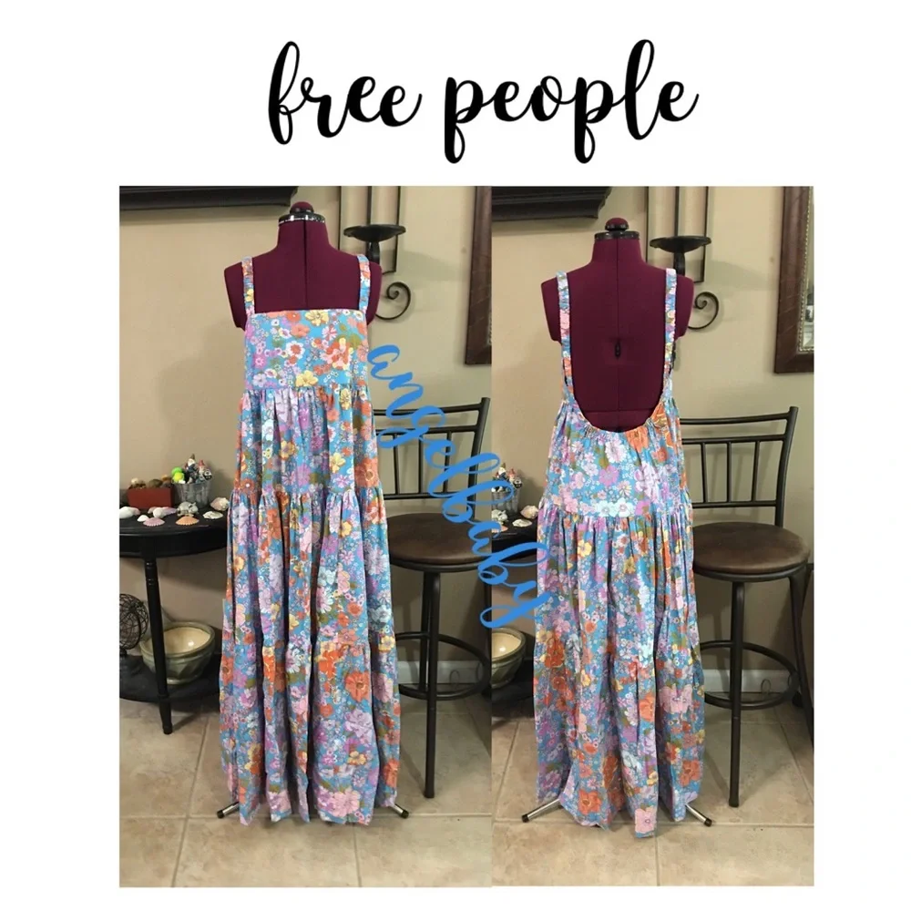 Free People Park Slope Maxi Dress in Bluebell Combo! - Picture 6 of 16